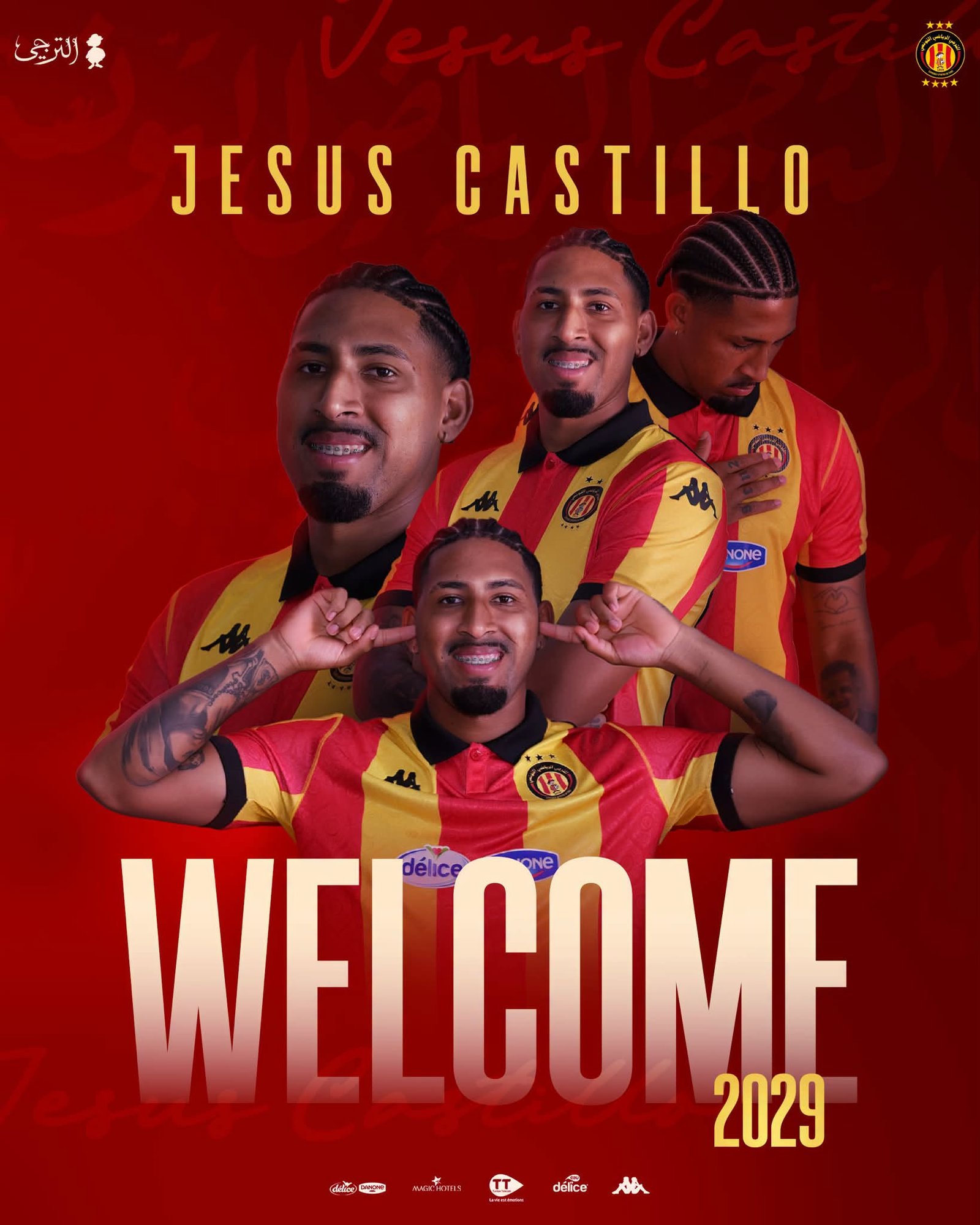 أنهى الترجي الرياضي التونسي إجراءات التعاقد مع اللاعب البيروفي خيسوس كاستيلو، بعقد يمتد لثلاث سنوات، ليكون على ذمة الإطار الفني للفريق. ⚽️🇧🇪